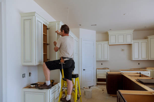 Kitchen island installation in Duvall by JMT Kitchen Cabinet